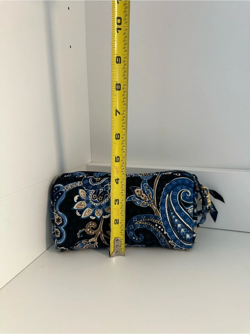 Vera Bradley Midnight Paisley Quilted Wristlet Wallet Zip Pouch Cosmetic Bag